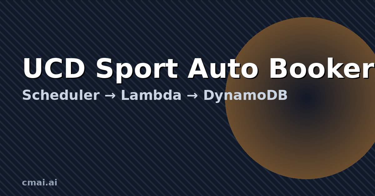 UCD Sport Auto Booker